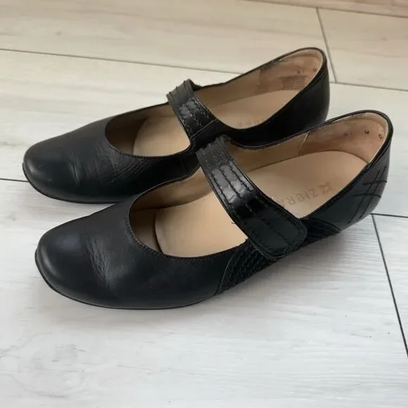 Ziera Kumfs Black Mary Jane Heels Leather Women’s Size EUR 41 US 10 Comfort - Picture 3 of 15